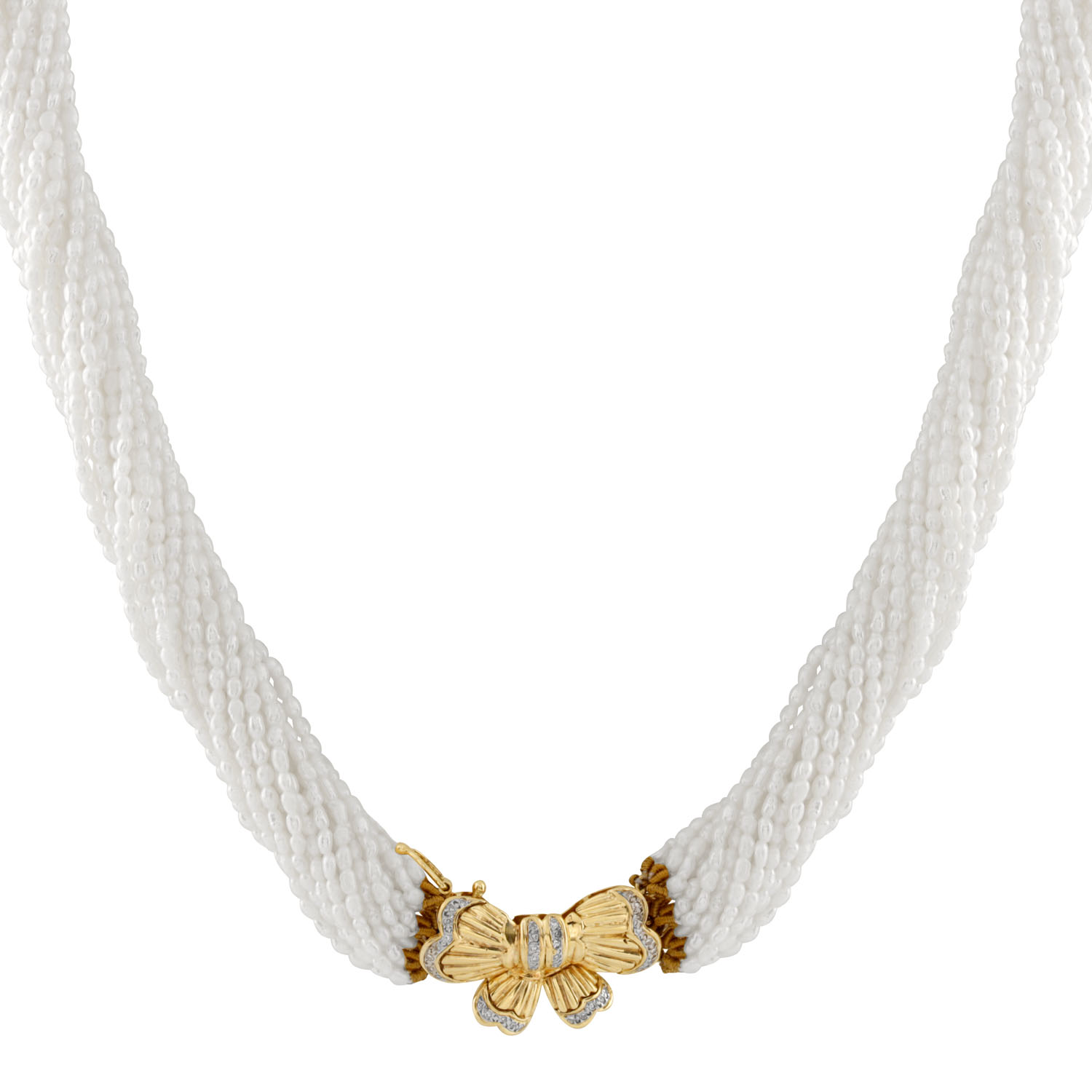 New 14k gold fancy necklace