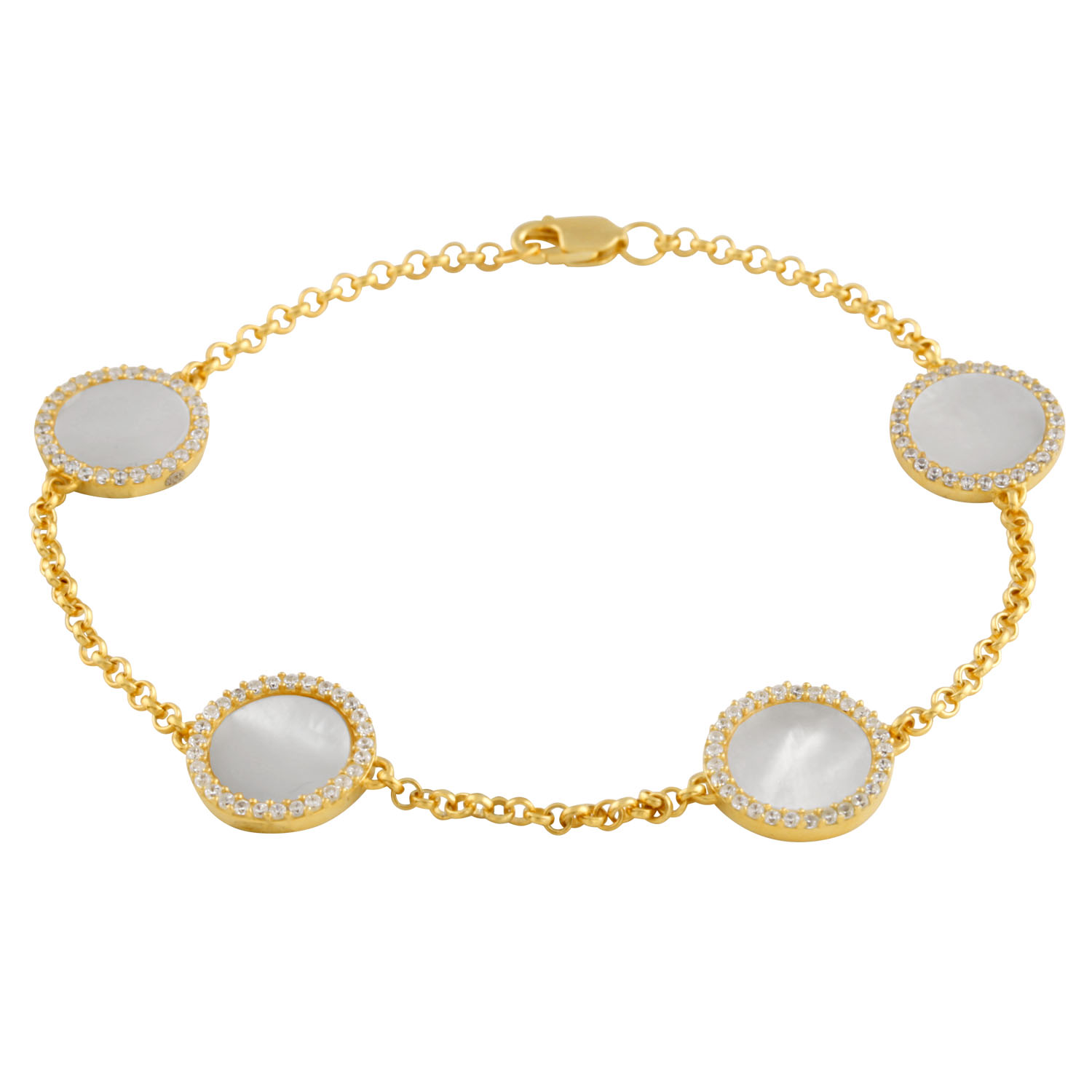 New multicolor necklace with gold clasp