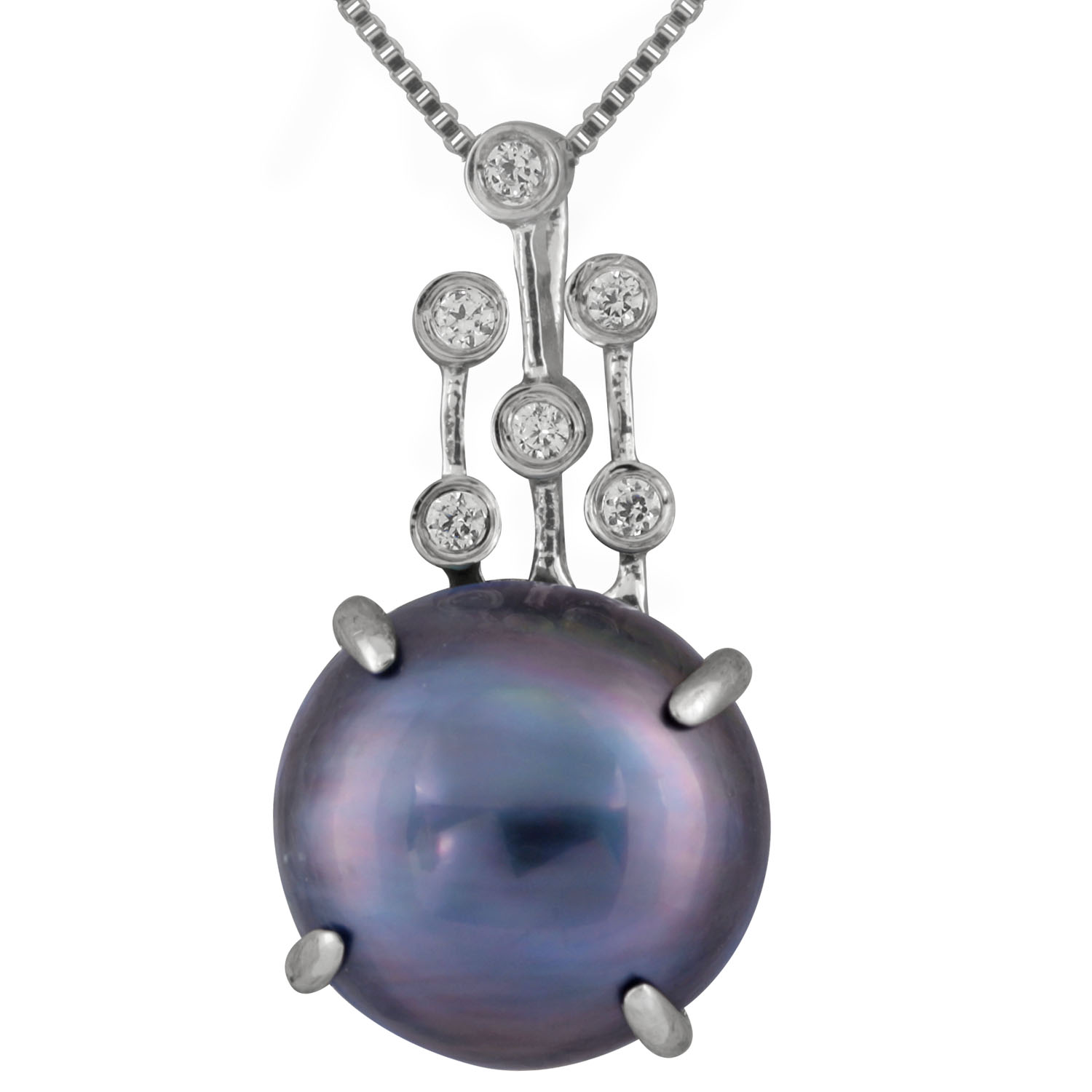 New sterling silver pendant with mabe pearl