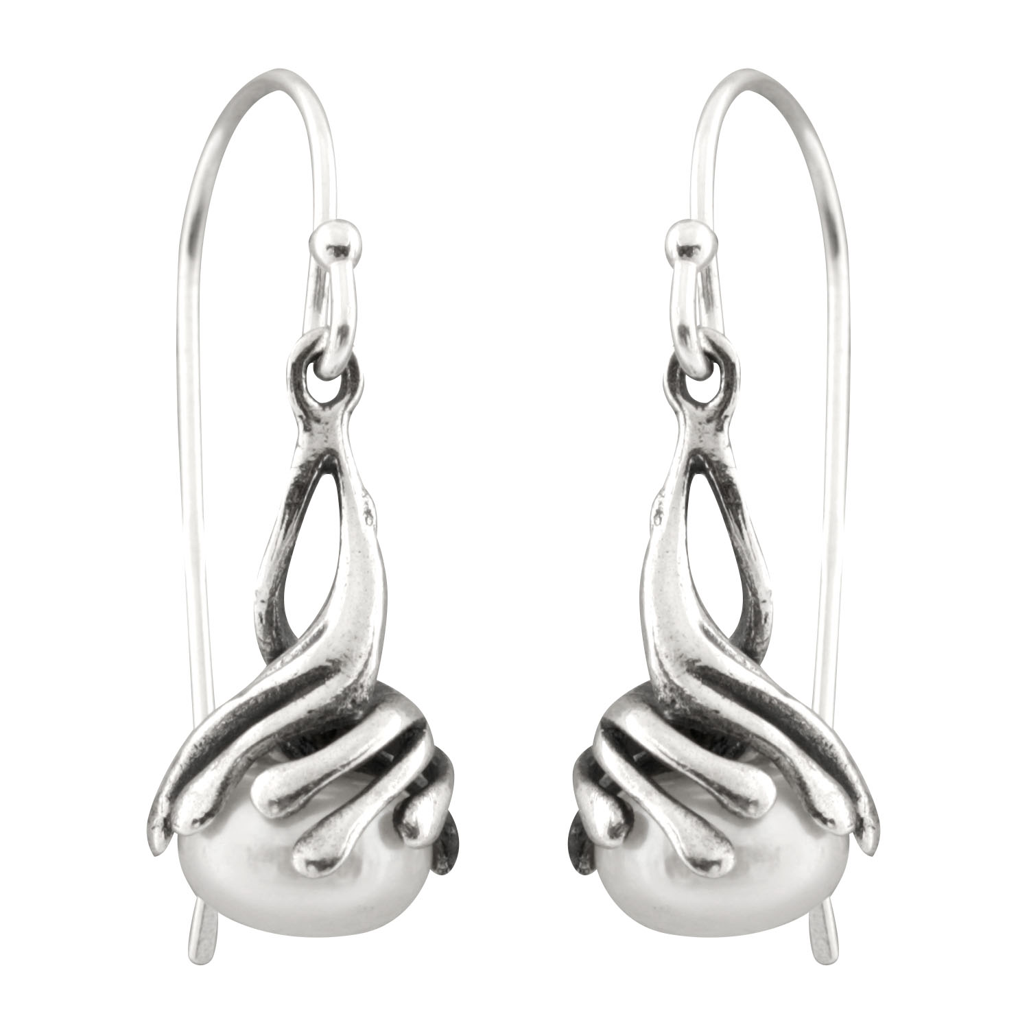 New silver earrings