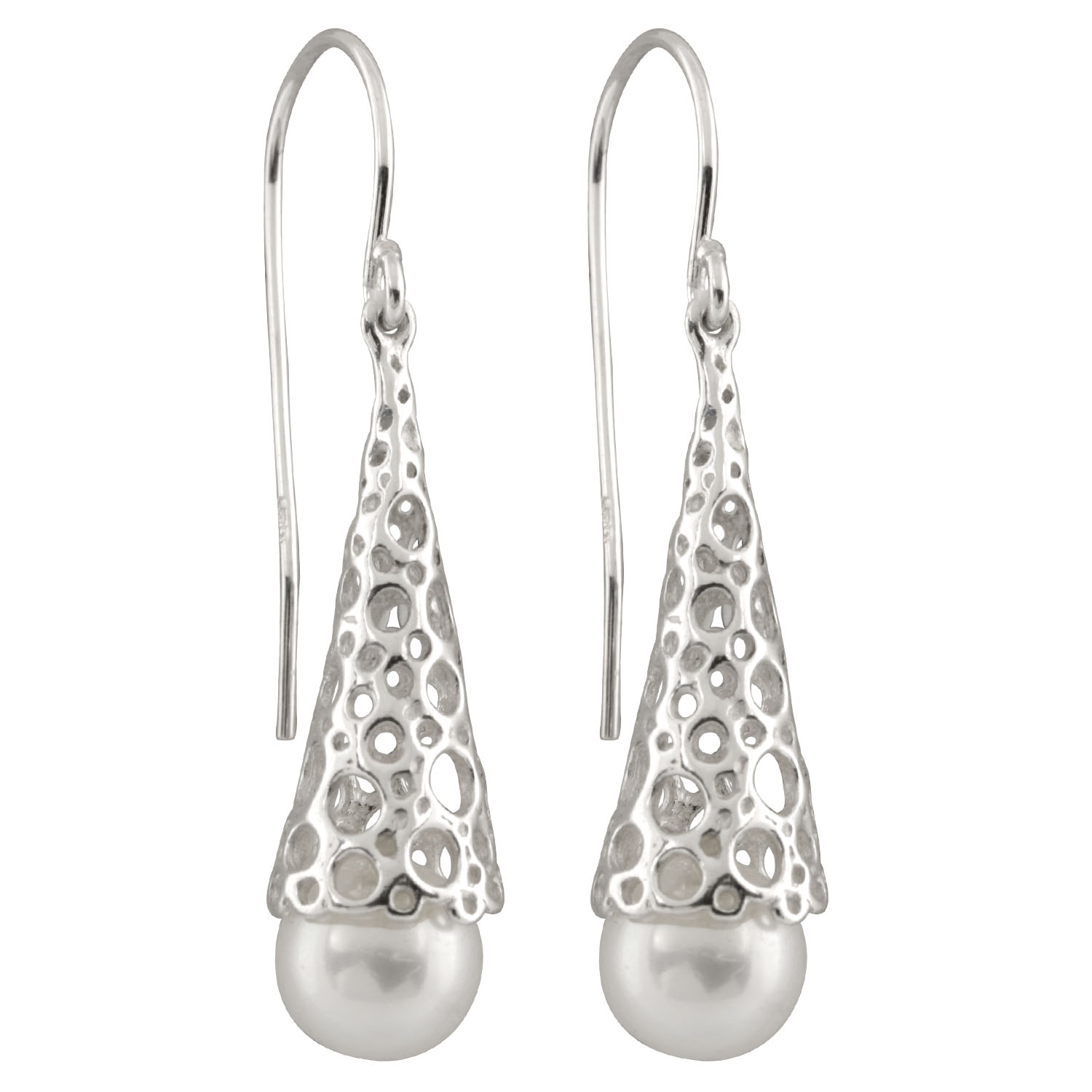 New silver earrings