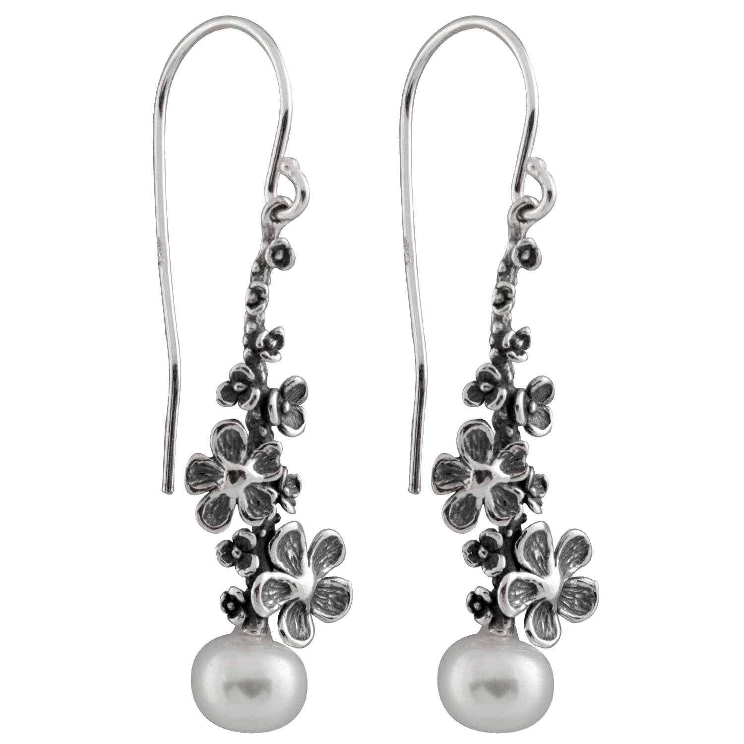 New silver earrings
