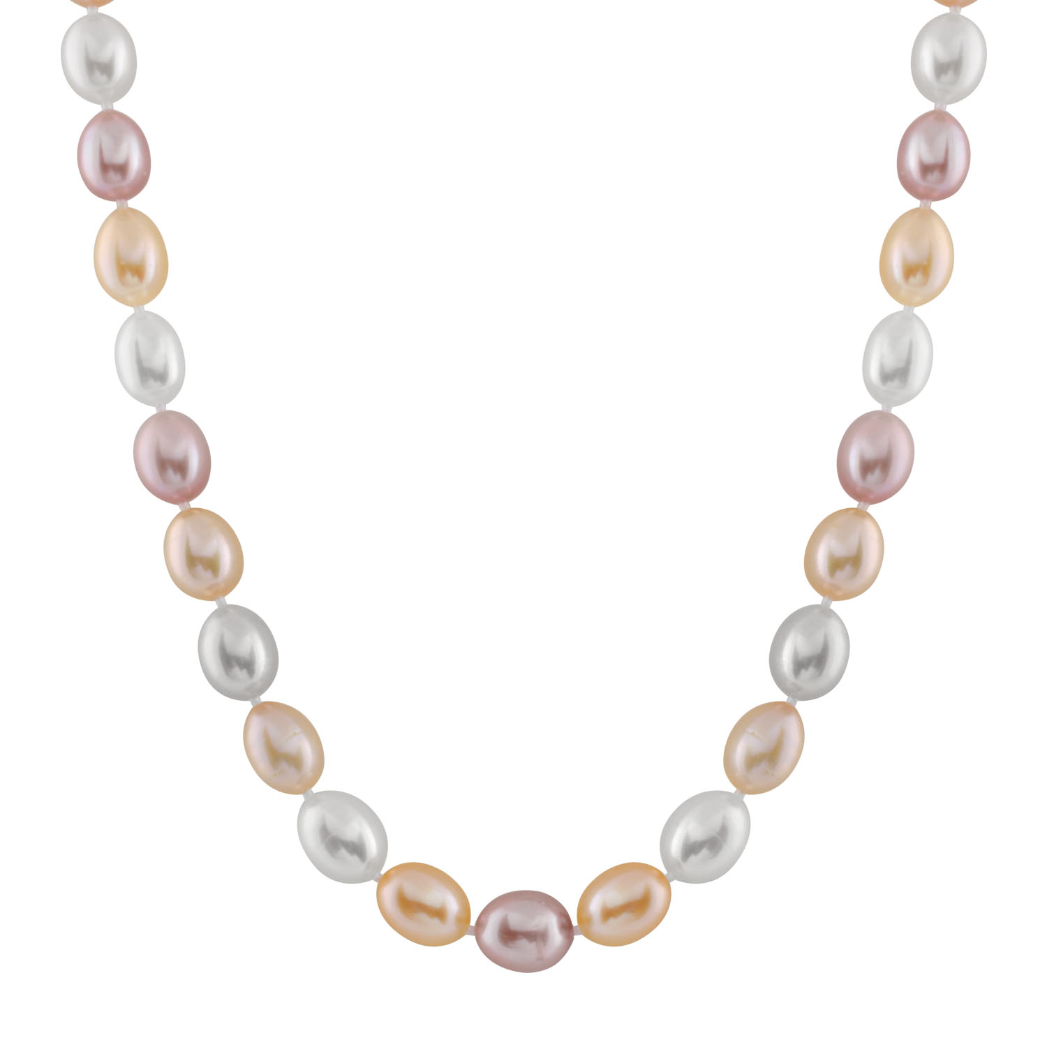 New multicolor necklace with gold clasp